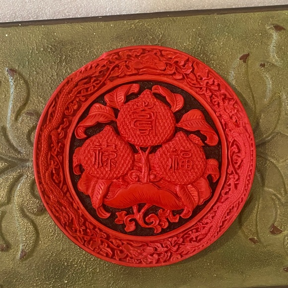 Other - Red Carved Decorative Plaque